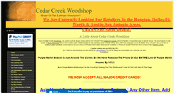 Desktop Screenshot of cedarcreekwoodshop.com